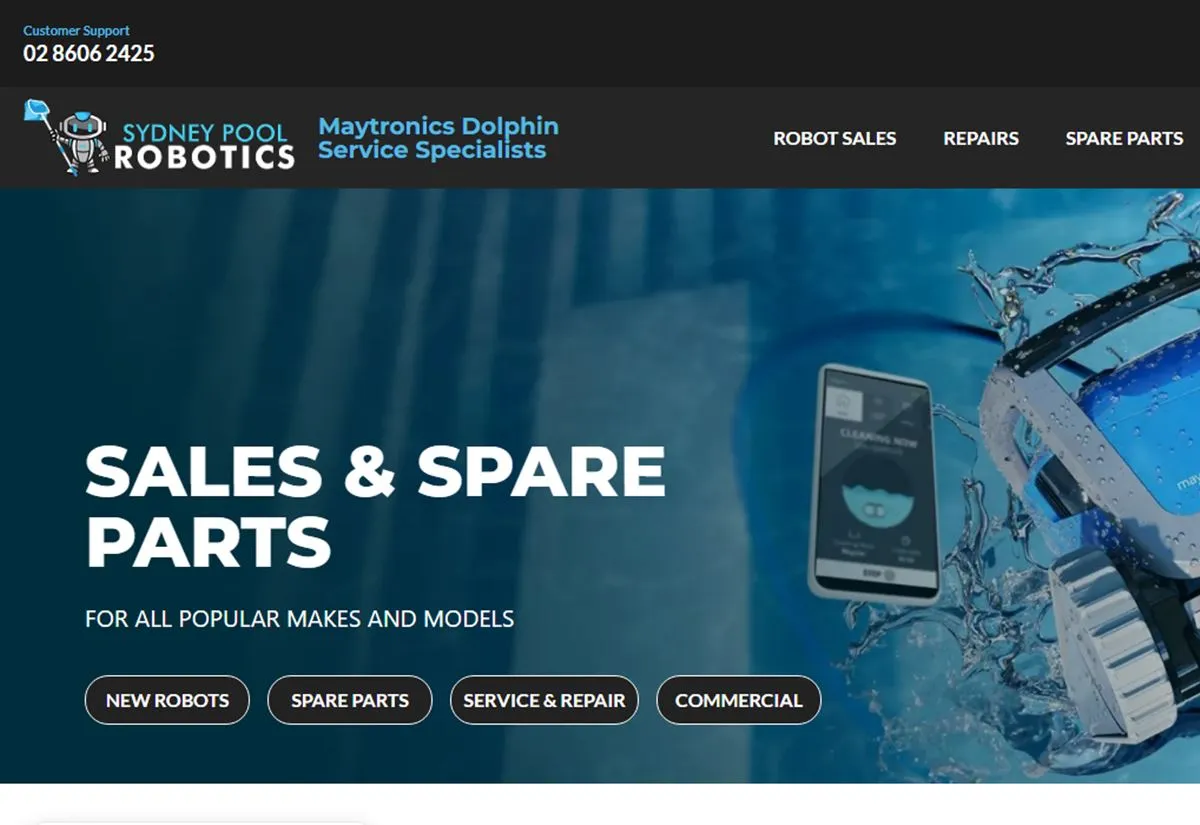 Sydney Pool Robotics website